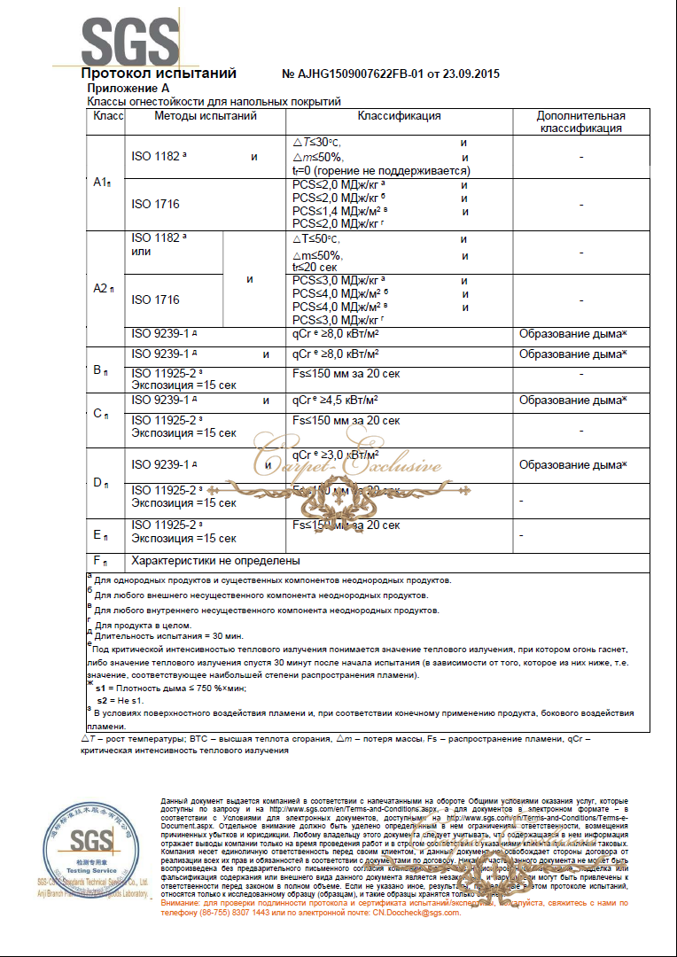 SGS протокол испытаний 4