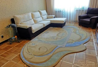 Ковёр из шерсти и шелка в гостиную 039 в стиле - модерн