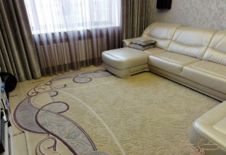 Ковёр из шерсти с люрексом в гостиную 047 в стиле - ар-деко - 1